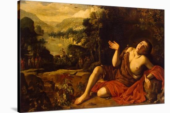 Saint John the Baptist in the Desert, 1630-Francisco Collantes-Stretched Canvas