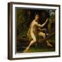 Saint John the Baptist in the Desert, Showing the Cross of the Passion-Raphael-Framed Giclee Print