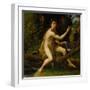 Saint John the Baptist in the Desert, Showing the Cross of the Passion-Raphael-Framed Giclee Print