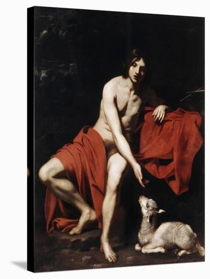 Saint John the Baptist in the Wilderness, C1615-C1620-Nicolas Regnier-Stretched Canvas