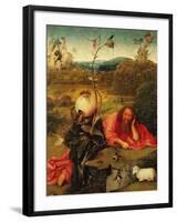 Saint John the Baptist In the Wilderness, Ca. 1489-Hieronymus Bosch-Framed Premium Giclee Print