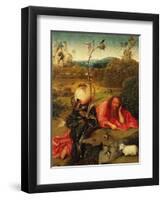 Saint John the Baptist In the Wilderness, Ca. 1489-Hieronymus Bosch-Framed Giclee Print