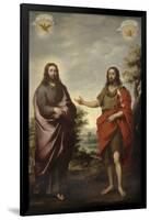 Saint John the Baptist Pointing to Christ, C.1655-Bartolome Esteban Murillo-Framed Giclee Print