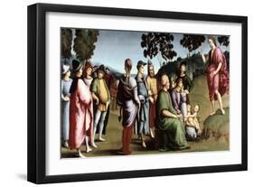 Saint John the Baptist Preaching, 1505-Raphael-Framed Giclee Print