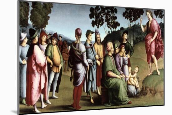 Saint John the Baptist Preaching, 1505-Raphael-Mounted Giclee Print