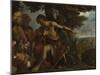 Saint John the Baptist Preaching in the Wilderness, C. 1640-Pier Francesco Mola-Mounted Giclee Print