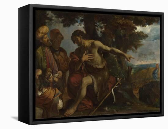 Saint John the Baptist Preaching in the Wilderness, C. 1640-Pier Francesco Mola-Framed Stretched Canvas