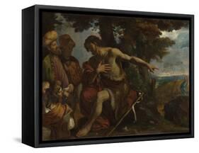 Saint John the Baptist Preaching in the Wilderness, C. 1640-Pier Francesco Mola-Framed Stretched Canvas