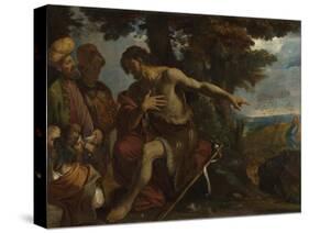 Saint John the Baptist Preaching in the Wilderness, C. 1640-Pier Francesco Mola-Stretched Canvas