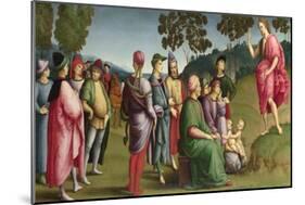 Saint John the Baptist Preaching (The Ansidei Altarpiece, San Fiorenzo, Perugi), 1505-Raphael-Mounted Giclee Print