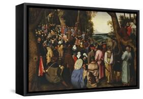 Saint John the Baptist Preaching the Baptism of Christ Beyond-Pieter Bruegel the Elder-Framed Stretched Canvas