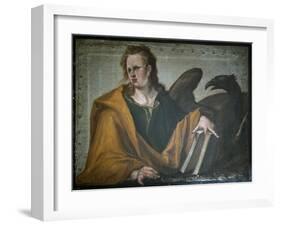 Saint John the Evangelist, 1588 (Oil on Panel)-Jacques II de Gheyn-Framed Giclee Print