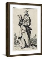 Saint John the Evangelist from Les Grands Apôtres (The Large Apostles), 1631 (Etching)-Jacques Callot-Framed Giclee Print