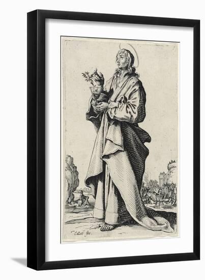 Saint John the Evangelist from Les Grands Apôtres (The Large Apostles), 1631 (Etching)-Jacques Callot-Framed Giclee Print