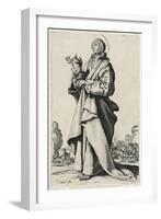 Saint John the Evangelist from Les Grands Apôtres (The Large Apostles), 1631 (Etching)-Jacques Callot-Framed Giclee Print