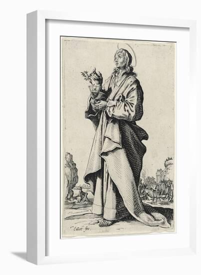 Saint John the Evangelist from Les Grands Apôtres (The Large Apostles), 1631 (Etching)-Jacques Callot-Framed Giclee Print