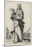 Saint John the Evangelist from Les Grands Apôtres (The Large Apostles), 1631 (Etching)-Jacques Callot-Mounted Giclee Print