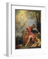 Saint John the Evangelist on Patmos-Carlo Maratti-Framed Art Print