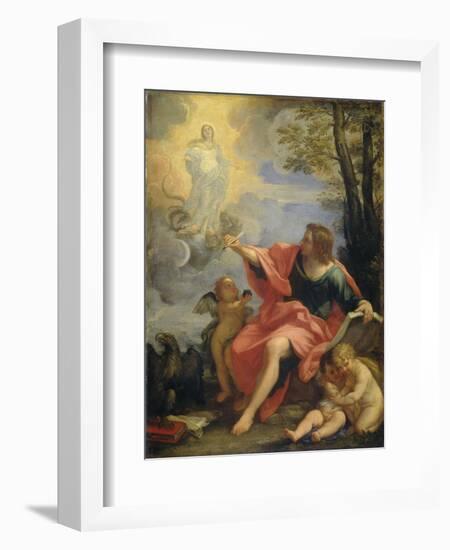 Saint John the Evangelist on Patmos-Carlo Maratti-Framed Art Print