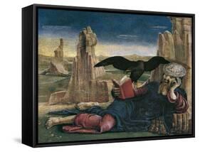 Saint John the Evangelist on Patmos-Cosimo Tura-Framed Stretched Canvas