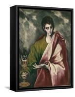 Saint John the Evangelist-El Greco-Framed Stretched Canvas