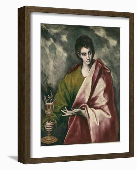 Saint John the Evangelist-El Greco-Framed Art Print