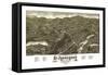 Saint Johnsbury, Vermont - Panoramic Map-Lantern Press-Framed Stretched Canvas