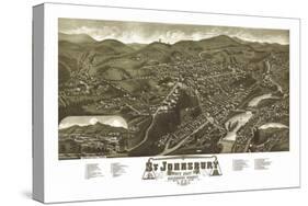 Saint Johnsbury, Vermont - Panoramic Map-Lantern Press-Stretched Canvas