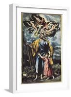 Saint Joseph and Child Jesus-El Greco-Framed Art Print