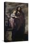 Saint Joseph and the Christ Child. Oil on canvas-BARTOLOME ESTEBAN MURILLO-Stretched Canvas