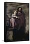 Saint Joseph and the Christ Child. Oil on canvas-BARTOLOME ESTEBAN MURILLO-Framed Stretched Canvas