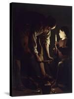 Saint Joseph charpentier-Maurice Quentin de La Tour-Stretched Canvas
