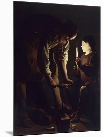 Saint Joseph charpentier-Maurice Quentin de La Tour-Mounted Giclee Print