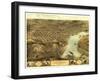 Saint Joseph, Missouri - Panoramic Map-Lantern Press-Framed Art Print