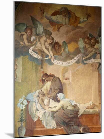 Saint Joseph's Death By Henri Pinta Painted in 1915, Saint-Francois-Xavier Church, Paris, France-null-Mounted Photographic Print