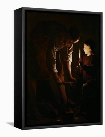 Saint Joseph the Carpenter, 1642-Georges de La Tour-Framed Stretched Canvas