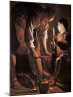 Saint Joseph the Carpenter-Georges de La Tour-Mounted Art Print