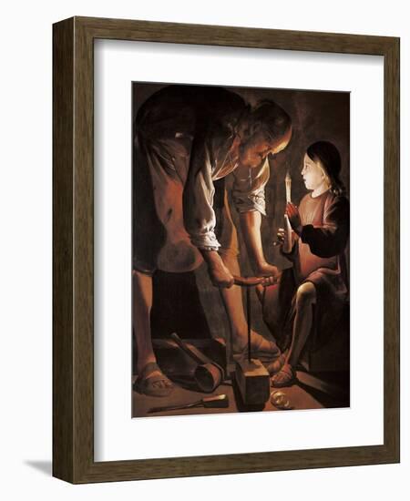 Saint Joseph the Carpenter-Georges de La Tour-Framed Art Print