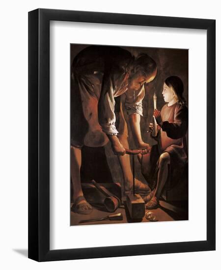 Saint Joseph the Carpenter-Georges de La Tour-Framed Art Print