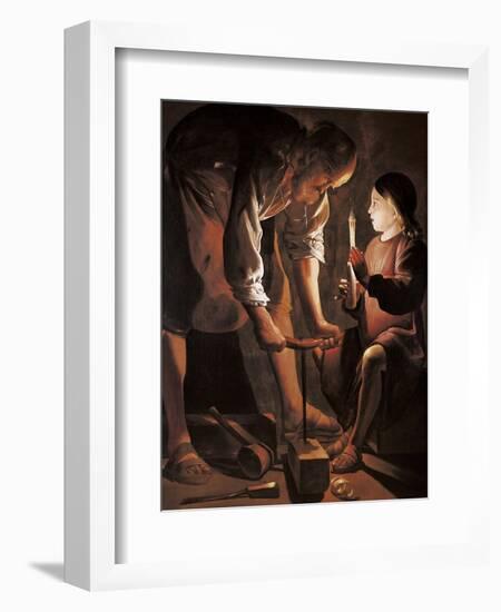 Saint Joseph the Carpenter-Georges de La Tour-Framed Art Print