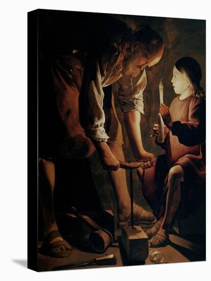 Saint Joseph, the Carpenter-Georges de La Tour-Stretched Canvas