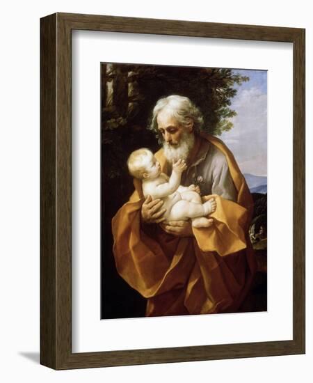 Saint Joseph with Infant Christ, 1620S-Guido Reni-Framed Giclee Print