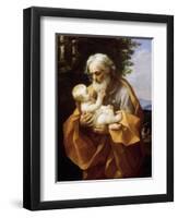 Saint Joseph with Infant Christ, 1620S-Guido Reni-Framed Giclee Print