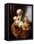 Saint Joseph with Infant Christ, 1620S-Guido Reni-Framed Stretched Canvas