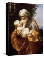 Saint Joseph with Infant Christ, 1620S-Guido Reni-Stretched Canvas