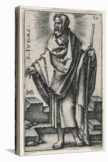 Saint Jude Thaddeus, 1541-46 (Engraving)-Hans Sebald Beham-Stretched Canvas