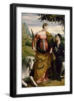 Saint Justina, Venerated by a Patron, Ca 1530-Moretto Da Brescia-Framed Giclee Print