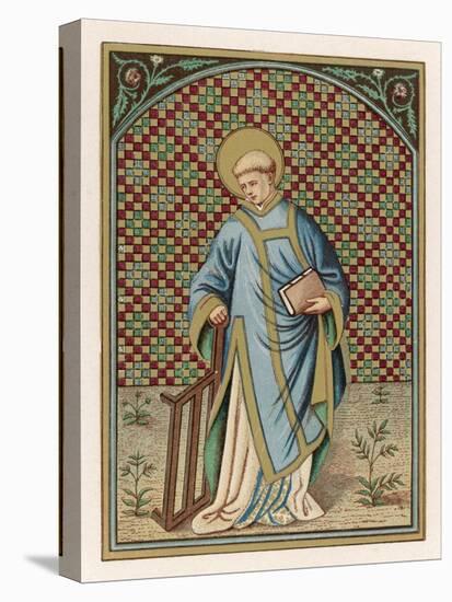 Saint Laurence of Rome Depicted with the Grid on Which He Will Soon be Martyred-null-Stretched Canvas
