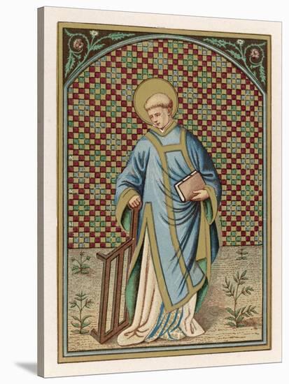 Saint Laurence of Rome Depicted with the Grid on Which He Will Soon be Martyred-null-Stretched Canvas