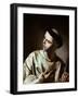 Saint Laurent  (Saint Lawrence) Peinture De Bernardo Cavallino (1616-1656) - 1640S - Oil on Canvas-Bernardo Cavallino-Framed Giclee Print